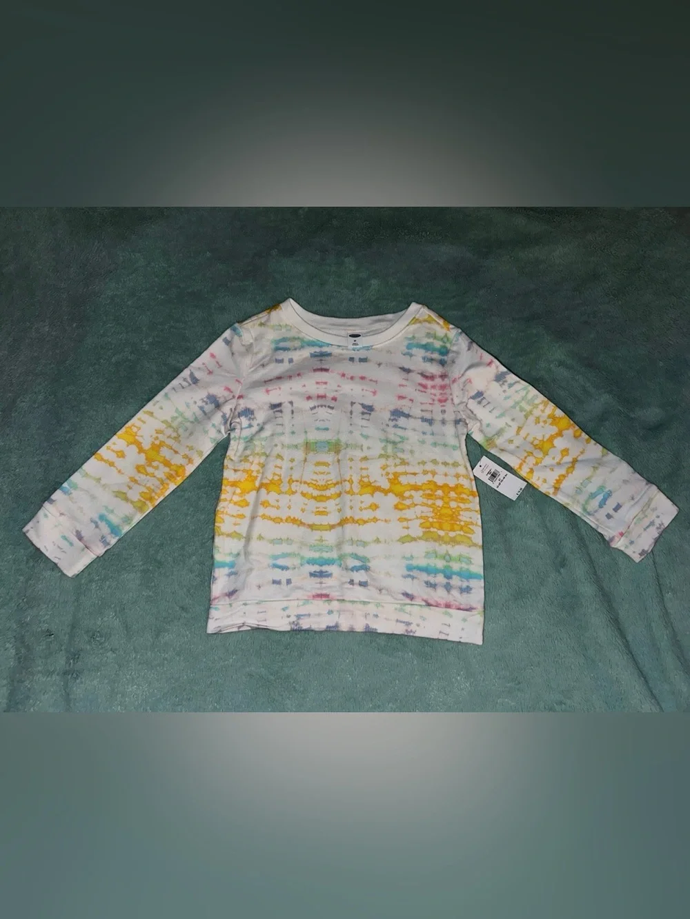 Old Navy Girls Toddler Tie Dye White Pullover Sweatshirt Size 5T NWT